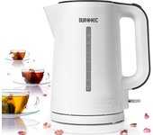 Duronic ek17 we hervidor de agua eléctrico 2200w de 1,7 l - regulable 40° / 60° / 80° / 100° c - filtro antical - mantiene el agua caliente - blanco