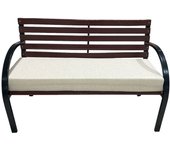 Tienda eurasia - cojin para banco, funda lavable, relleno de esponja, interior y exterior, 120x40x10 cm, crudo