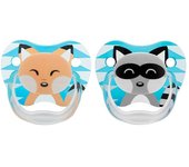 Dr Brown's Chupete Prevent animales azul 0-6 meses 2 unidades