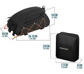 Bolsa troncal para bicicletas 3 en 1 Bolsa para bicicletas impermeables Bolsa de asientos de refrigeración con 2 bolsas colgantes laterales