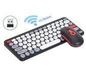Combo de teclado y mouse inalámbricos 2.4G ergonómico compacto silencioso para computadora y computadora portátil