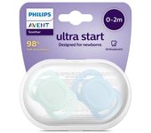 Philips Avent Ultra Start Chupete Silicona 0-2 Meses Niño 2 Ud