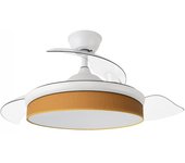 Ventilador led aspas plegables moda naranja (72w)