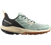 Zapatillas de montaña salomon outpulse verde/tostado/naranja homb