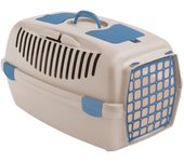 Stefanplast Gulliver Summer Beig y Azul Transportín para perros y gatos