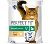 1.4 KG Perfect Fit Adult 1+ Esterilizado Pollo pienso para gatos