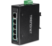 5-port industrial gigabit poe+ din-rail swit ch