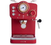 Create Thera Retro Cafetera Express Semiautomática Café Molido Y Monodosis 1,25L 1100W Rojo