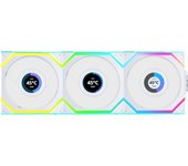 Lian-Li UNI FAN SL WIRELESS LCD 120 ARGB 3x Ventiladores Aspas Invertidas con Pantalla 120mm Blancos