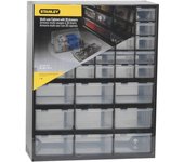 Stanley 1-93-981 pieza pequeña y caja de herramientas Caja para piezas pequeñas Plástico Negro, Transparente