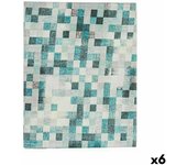 Kinvara Mantel Loneta Antimanchas Cuadros 140 x 180 cm Turquesa (6 Unidades)