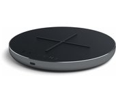 Satechi ST-IWCBM cargador de dispositivo móvil Smartphone Negro, Gris USB Cargador inalámbrico Carga rápida Interior