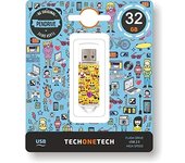 TECH ONE TECH Emojitech Emojis Pendrive 32 GB, Memoria USB