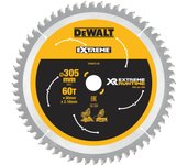 Hoja de sierra circular DeWalt DT99575-QZ, 305 mm, 60 dientes, corte eficiente en madera, compatible con sierras de mesa y portátiles.