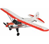 Amewi Piper J-3 Cup - Avión teledirigido (3 Canales RTF, giroscopio, Modo 2), Color Rojo y Blanco