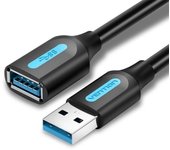 VENTION Cable Alargador USB 3.0, USB A Macho a Hembra, Cable Extensión USB 5 Gbps Compatible con Teclado, Ratón, Disco Duro, Escáner, Cámara (3m)