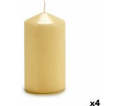 Vela crema 7 x 13 x 7 cm (4 unidades)