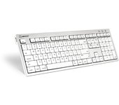 Logickeyboard SKB-CWMU-UK teclado Oficina USB QWERTY Inglés del Reino Unido Plata, Blanco
