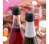 InnovaGoods® Set de tapones para botellas Champán, tapones para botellas, tapa de botella de vino reutilizables para Botellas de Cava, Prosecco, Tapón de Champán - 2uds Negro