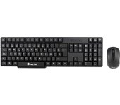 NGS Euphoria Kit Idioma Portugués (QWERTY) - Combo Teclado y Ratón inalámbrico 2.4GHz, clicks silenciosos. Compatible con Mac/Windows/Linux/Android/Tablet/TV. Negro