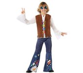 Atosa disfraz hippie niño niño infantil 10 a 12 años