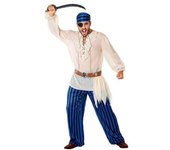 Atosa disfraz pirata azul hombre adulto XS