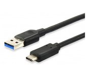 Equip 128343 - Cable USB (0,25 m, USB C, USB A, 3.0 (3.1 Gen 1), 5000 Mbit/s, Negro)
