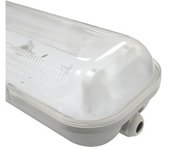 Pantalla para 2 tubos LED Electro DH, para longitud tubo 1500 mm, estanca IP65, de ABS y policarbonato, 81.001/2X1500