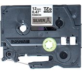 Brother Original P-touch cinta para impresoras, color negro/plateado
