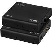LogiLink HD0030 extensor audio/video Transmisor y receptor de señales AV Negro