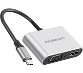 Mediacom MD-C308 Adaptador gráfico USB Plata