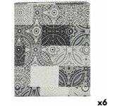 Mantel loneta antimanchas azulejo 140 x 180 cm gris (6 unidades)