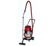 Aspiradora de tambor, Einhell TE-VC 36/30 Li S-Solo, limpieza seca y húmeda, 30 L de capacidad, batería sin cable, alta potencia de succión, con bolsa para polvo