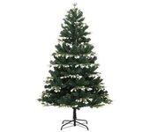 vidaXL Árbol De Navidad Artificial Con Bisagras Y Nieve Flocada 240 Cm