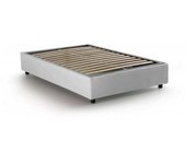 Talamo Italia Cama tamaño queen en tela blanca 120x200 cm