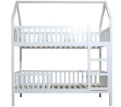 MueMue Litera casita madera blanco 90x190/90x190cm