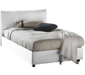 Talamo Italia Cama tamaño queen en tela blanca 120x190 cm