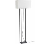 FARO BARCELONA Lámpara de pie en metal textil marrón 135cm