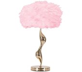 Mauro Ferretti Lámpara de mesa con plumas rosa cm ø 40x63