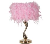 Mauro Ferretti Lámpara de mesa con plumas rosa cm ø 25x47