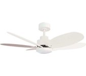 Sulion Ventilador de techo blanco/madera LED 101cm