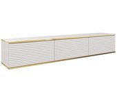 AKL FURNITURE Mueble para TV efecto madera Blanco y Crema