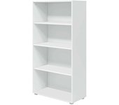 Flexa Librería midi efecto madera blanca 138x72cm