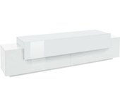 Dmora Mueble tv efecto madera blanco 218x45h52 cm
