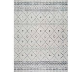 Livabliss Alfombra bereber étnico blanco/gris 200x275