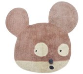Lorena Canals Alfombra lavable mouse de lana rosa 100x120
