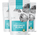 FutuNatura 3x BIO Harina de coco, finamente molida, en total 1500 g