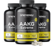 OnEnergy 3x AAKG Extreme 1400 mg MEGA CAPS, en total 360 cápsulas