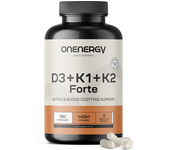 OnEnergy Vitamina D3 + K1 + K2 FORTE, 180 cápsulas