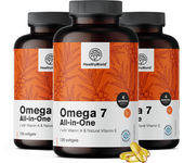 HealthyWorld® 3x Omega-7 All-in-One, en total 360 cápsulas blandas